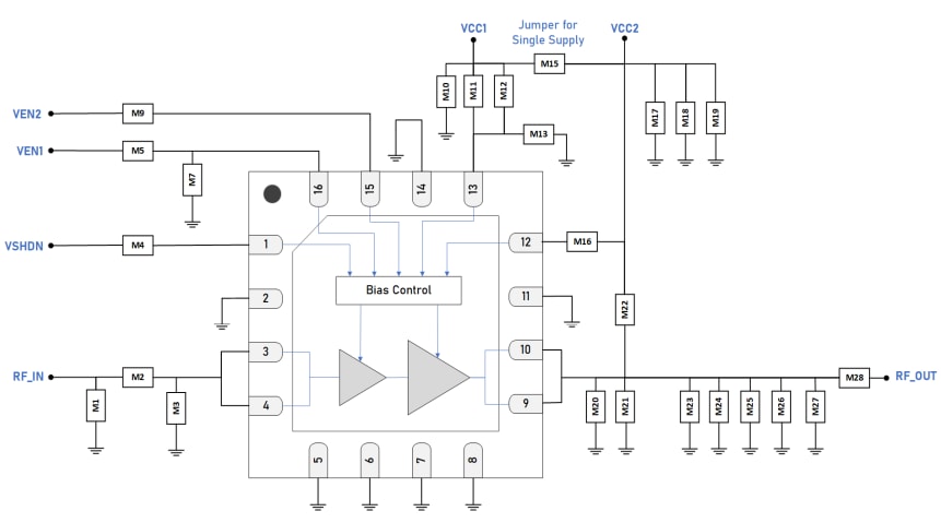 Schematic - Guerrilla RF GRF5517W High Linearity Power Amplifier